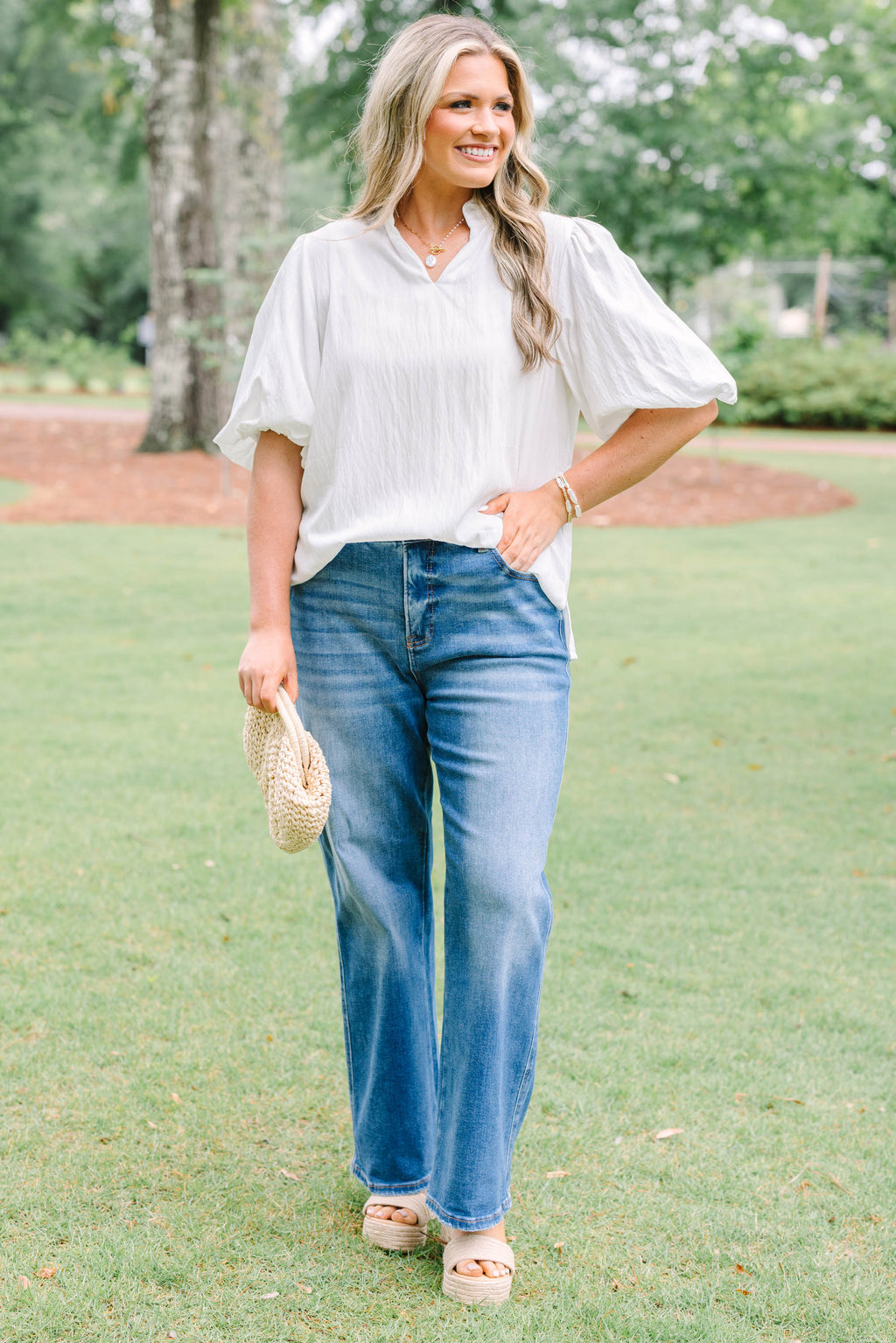 Modern Moments Top, Ivory