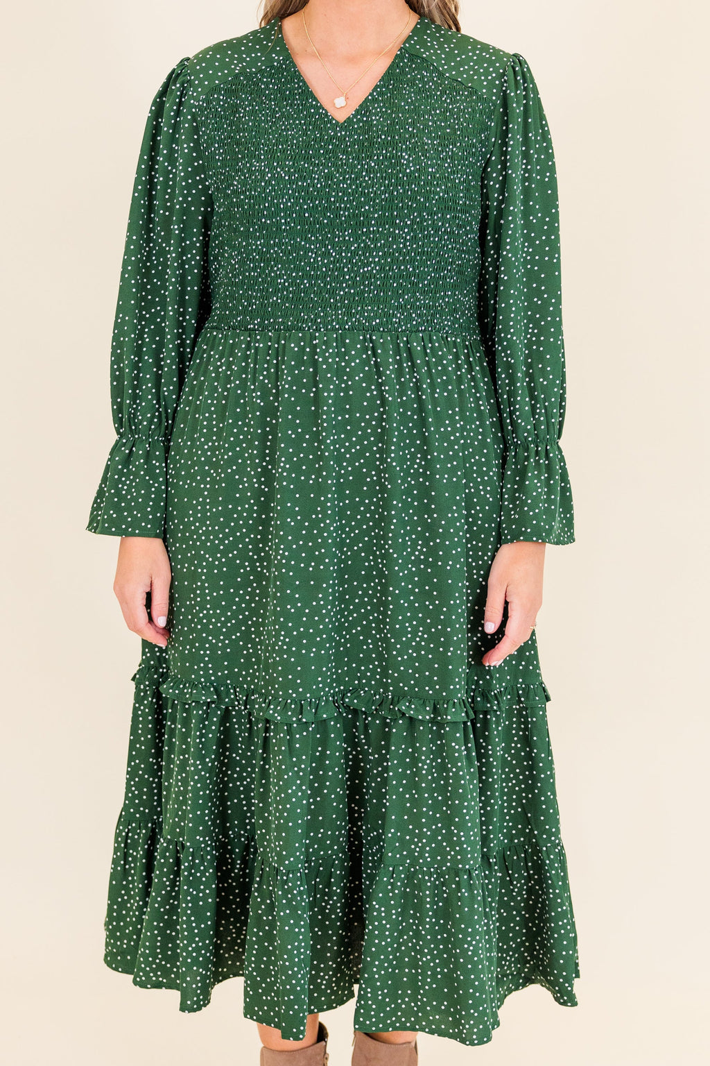 Montana Mornings Dress, Hunter Green