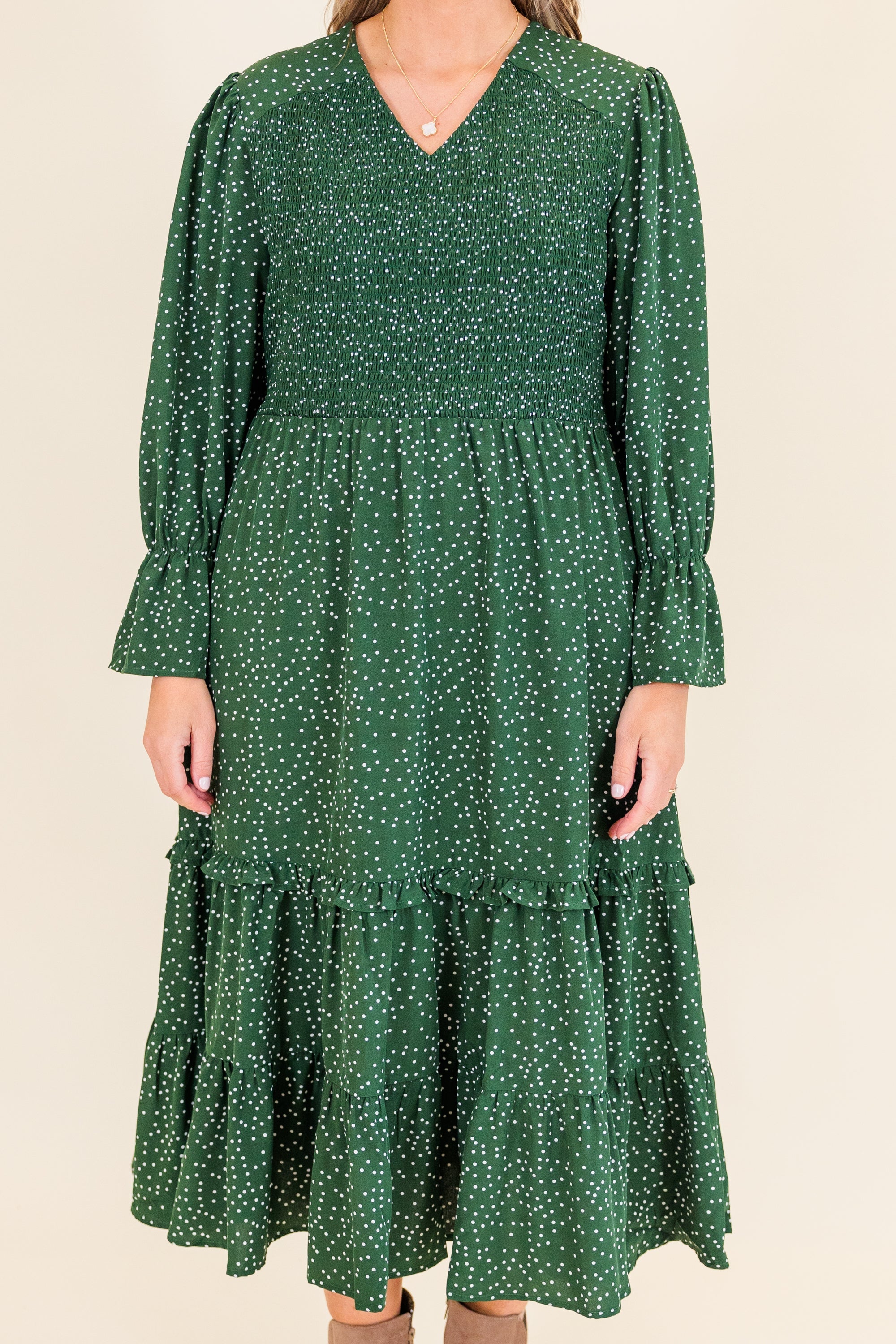 Montana Mornings Dress, Hunter Green