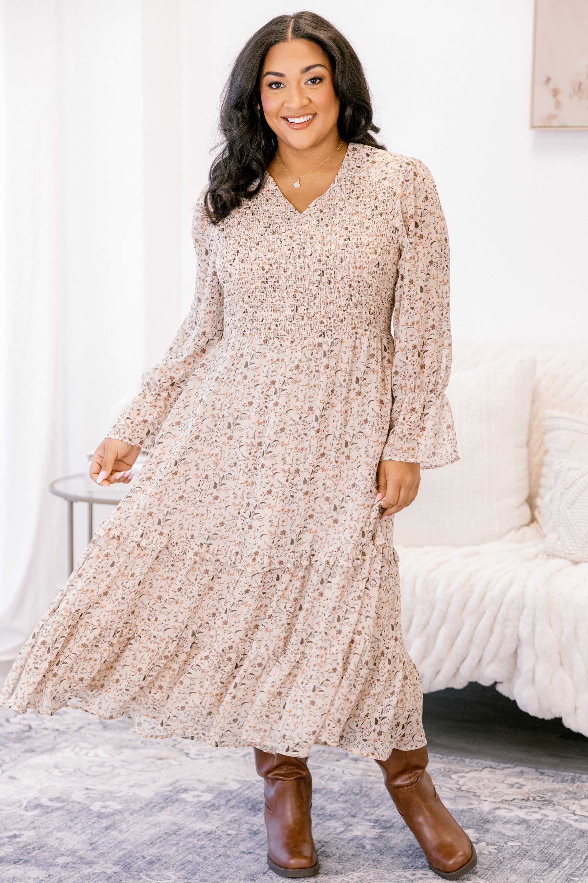 Montana Mornings Dress, Ivory Floral