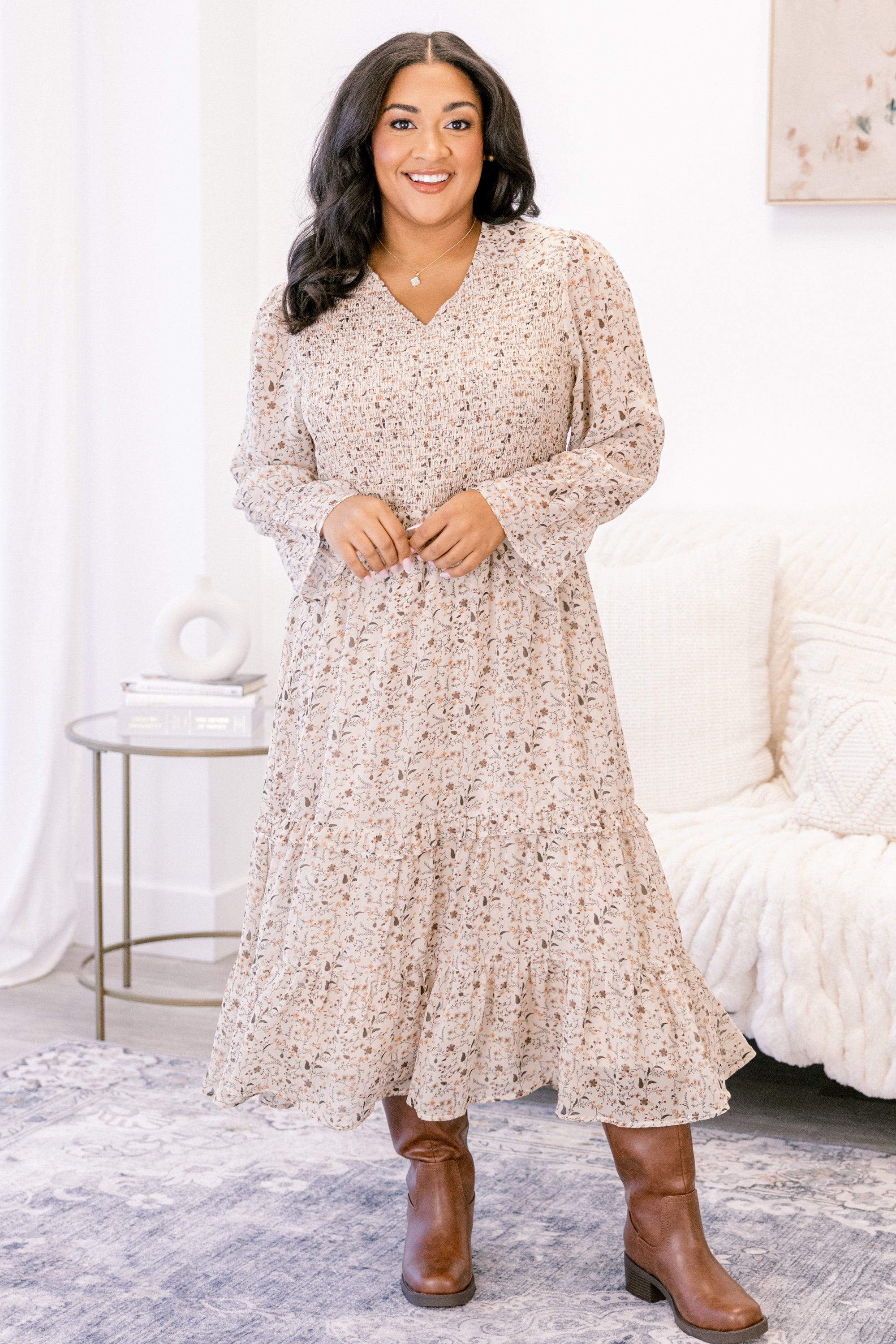 Montana Mornings Dress, Ivory Floral
