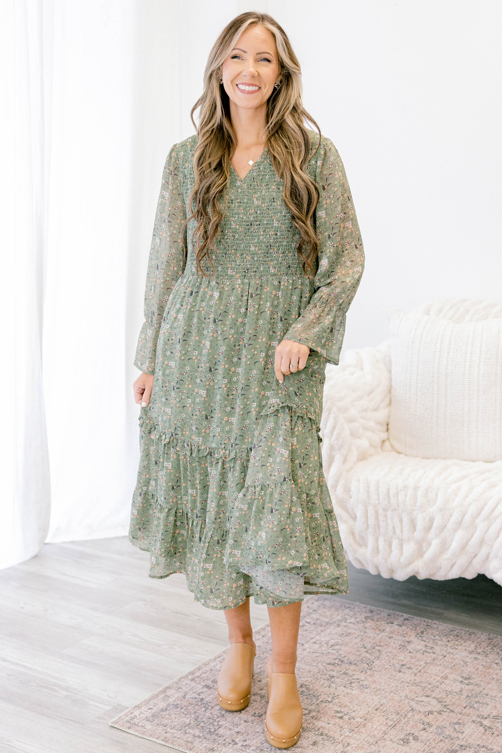 Montana Mornings Dress, Mint Floral