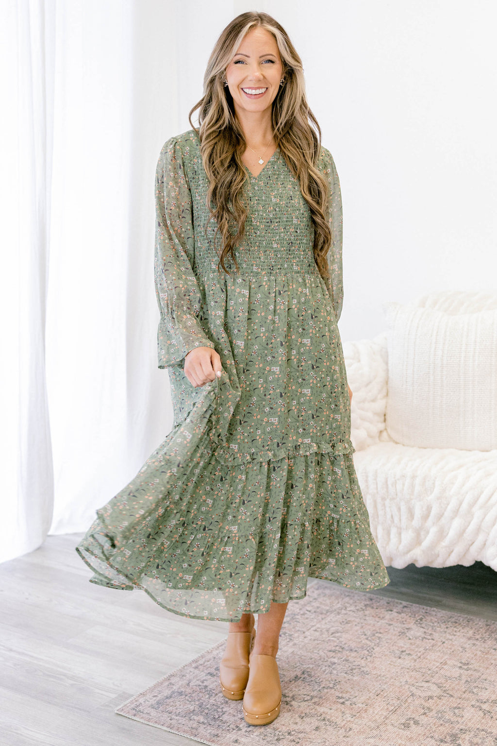 Montana Mornings Dress, Mint Floral