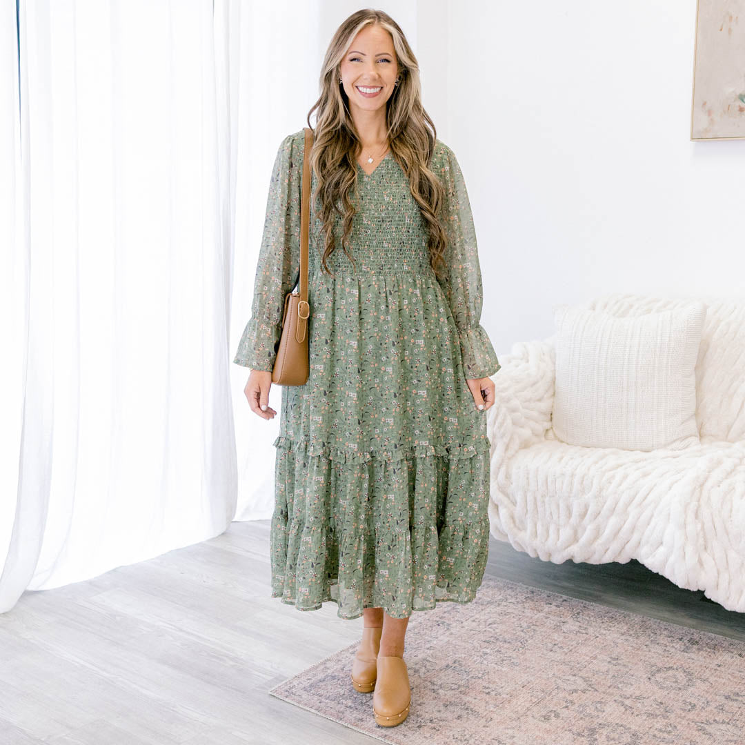 Montana Mornings Dress, Mint Floral