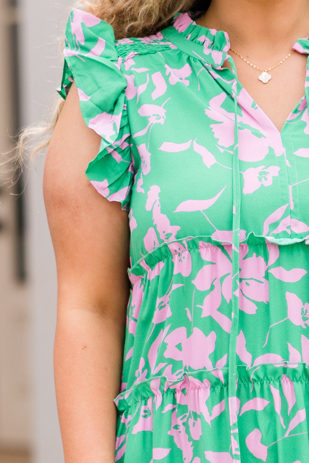 Moon Gazing Dress, Green Mix