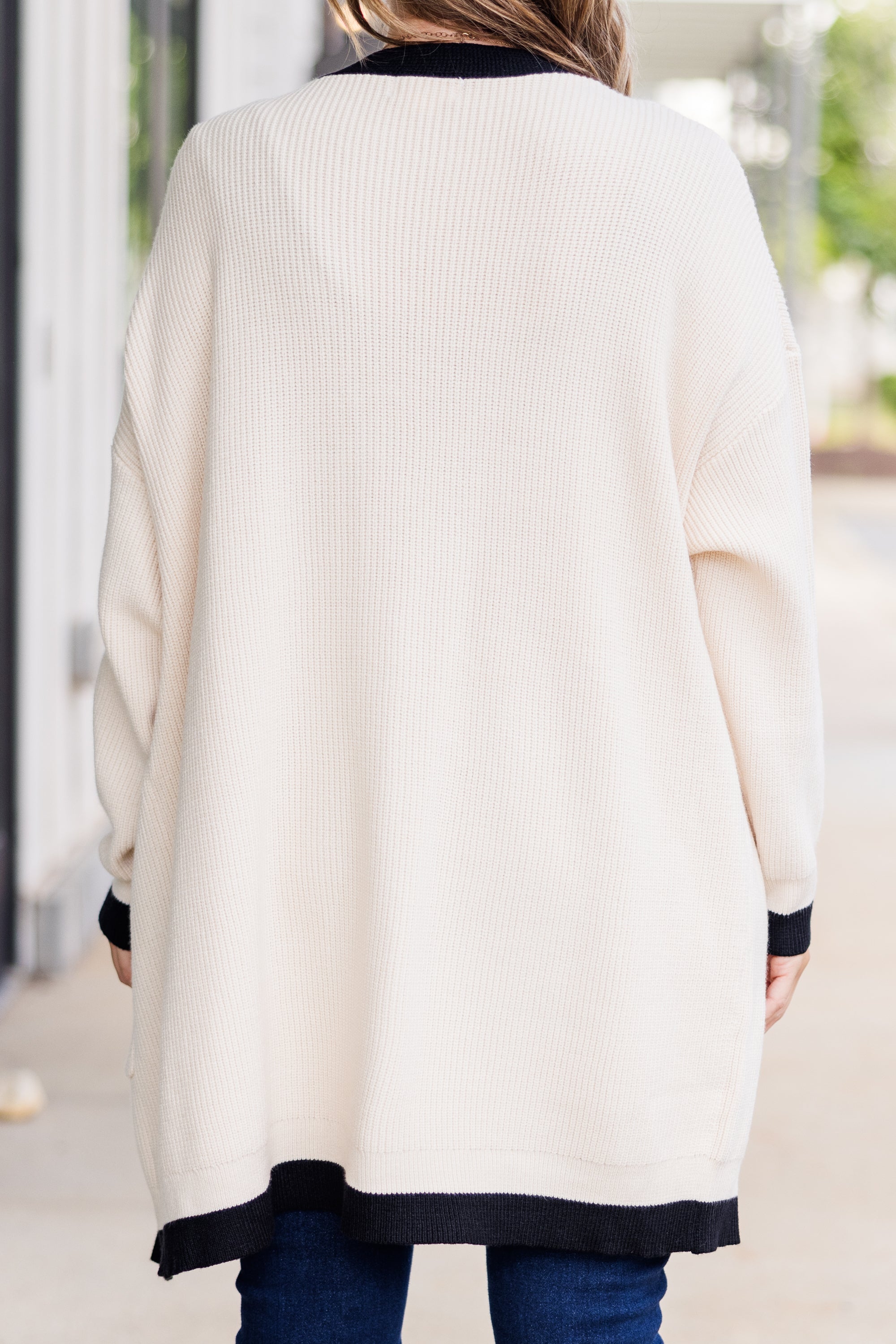 Moonlight Waltz Cardigan, Cream/Black