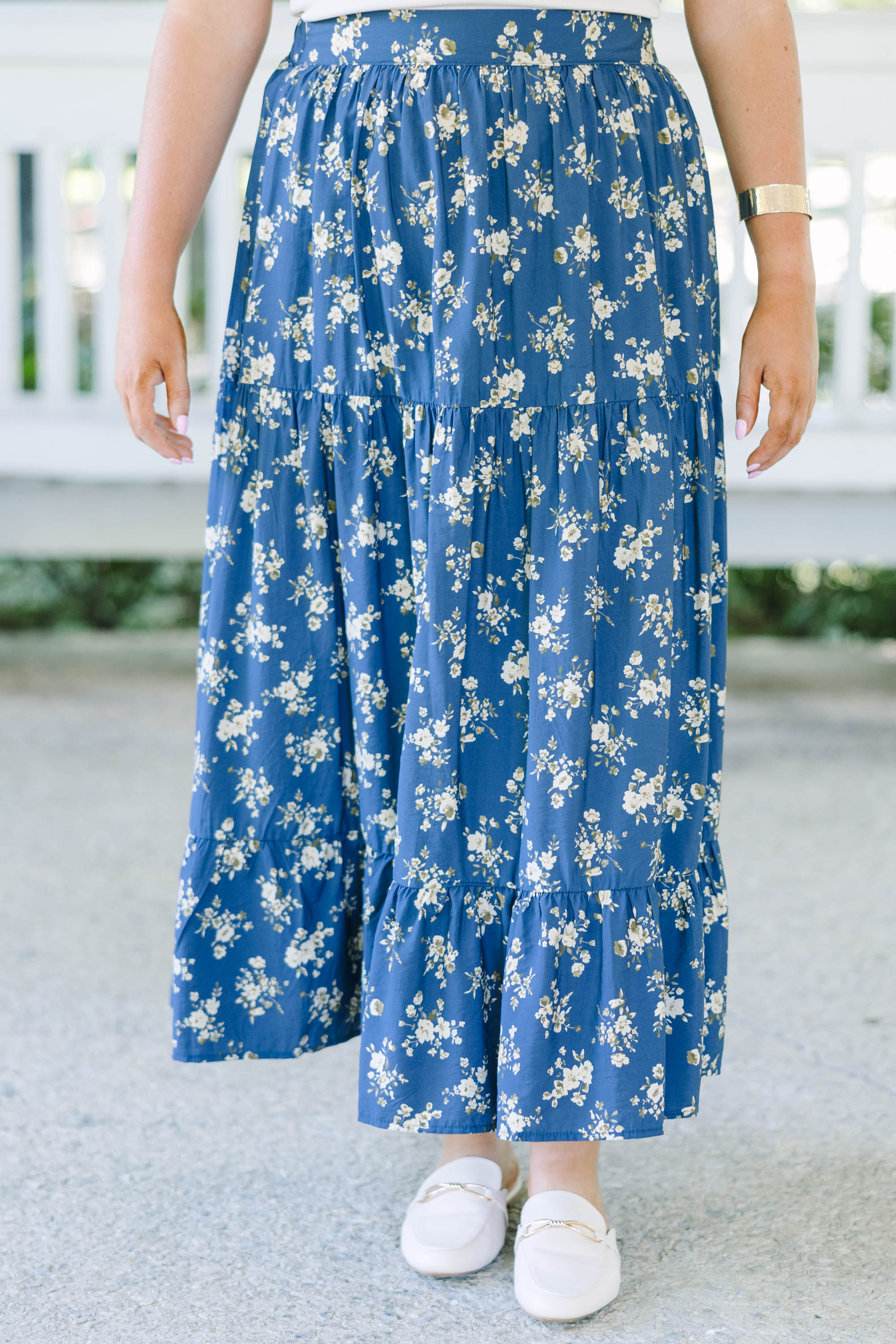More Than Fantasy Skirt, Navy Floral