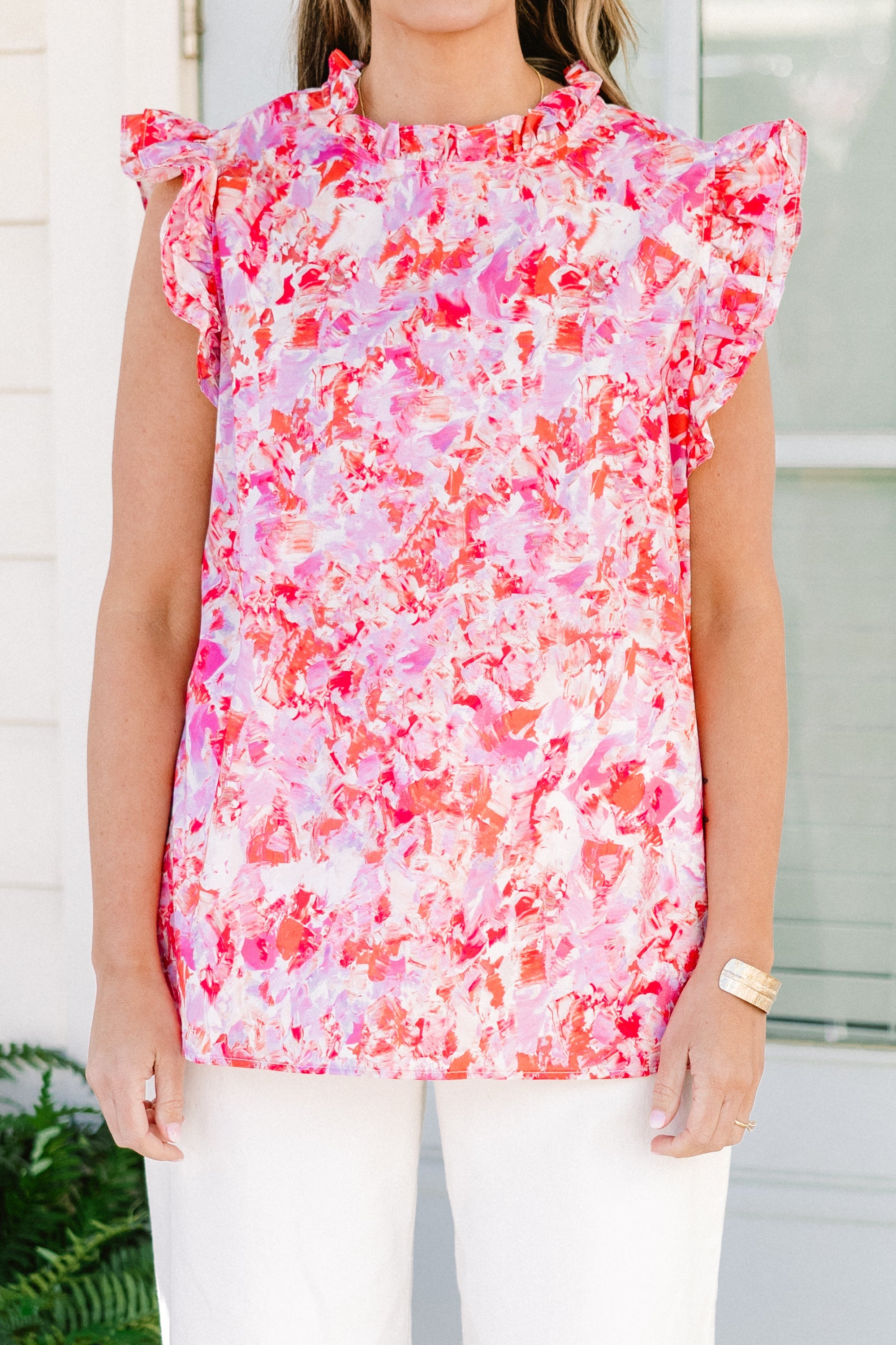 Morning Markets Top, Pink
