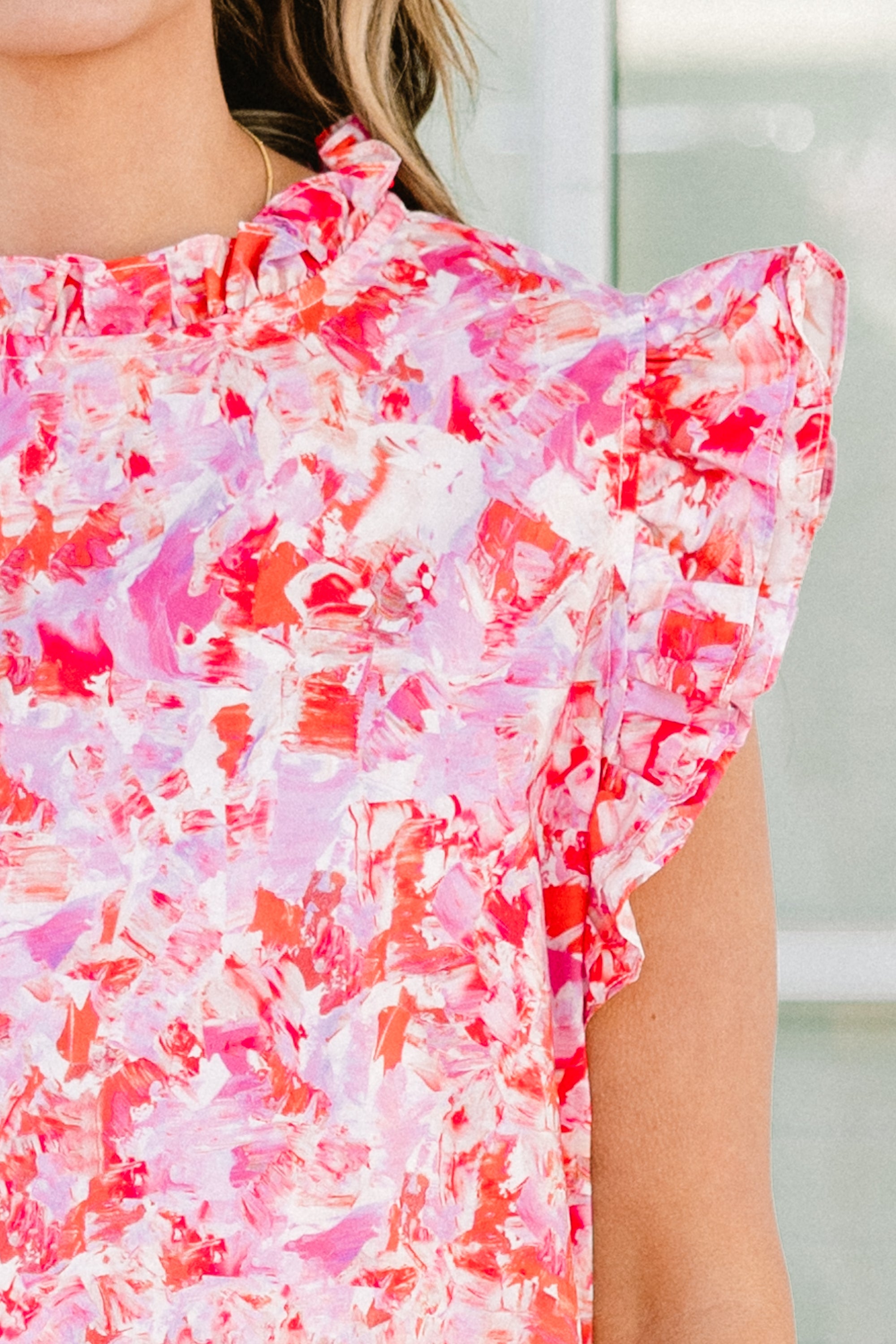 Morning Markets Top, Pink