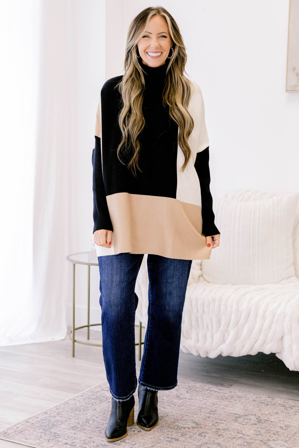 Mosaic Melody Sweater, Natural