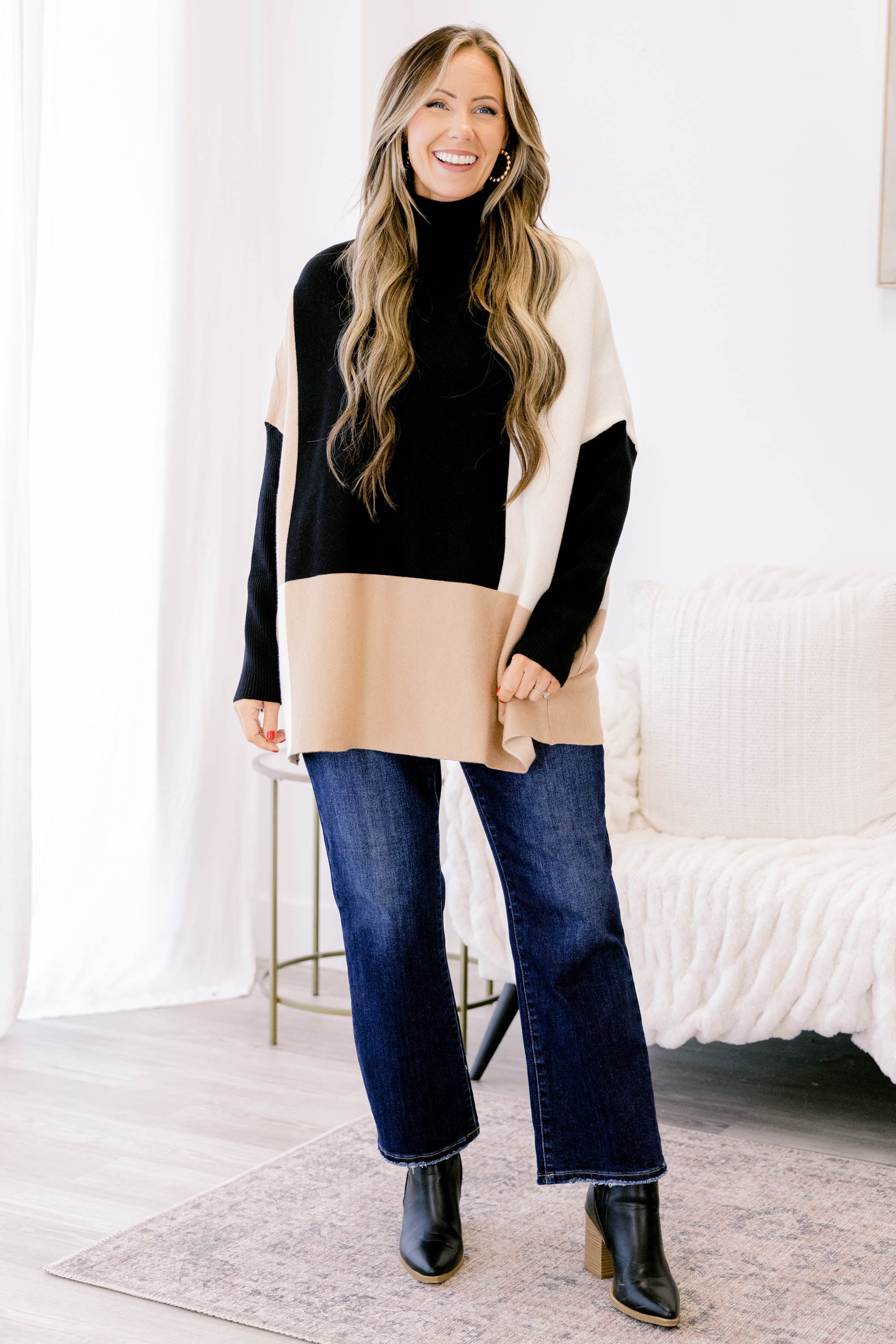 Mosaic Melody Sweater, Natural