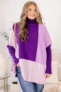 Mosaic Melody Sweater, Purple