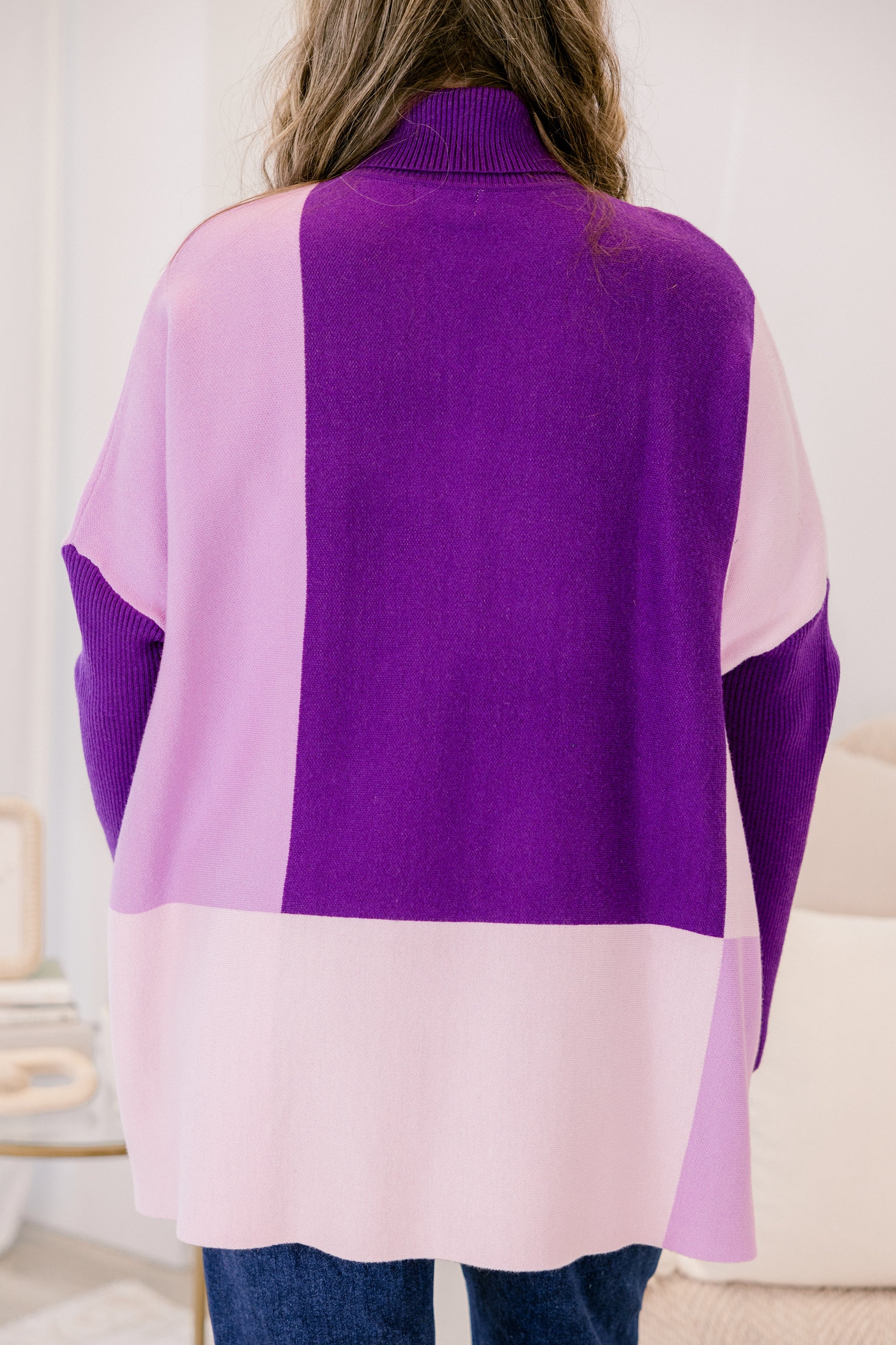 Mosaic Melody Sweater, Purple
