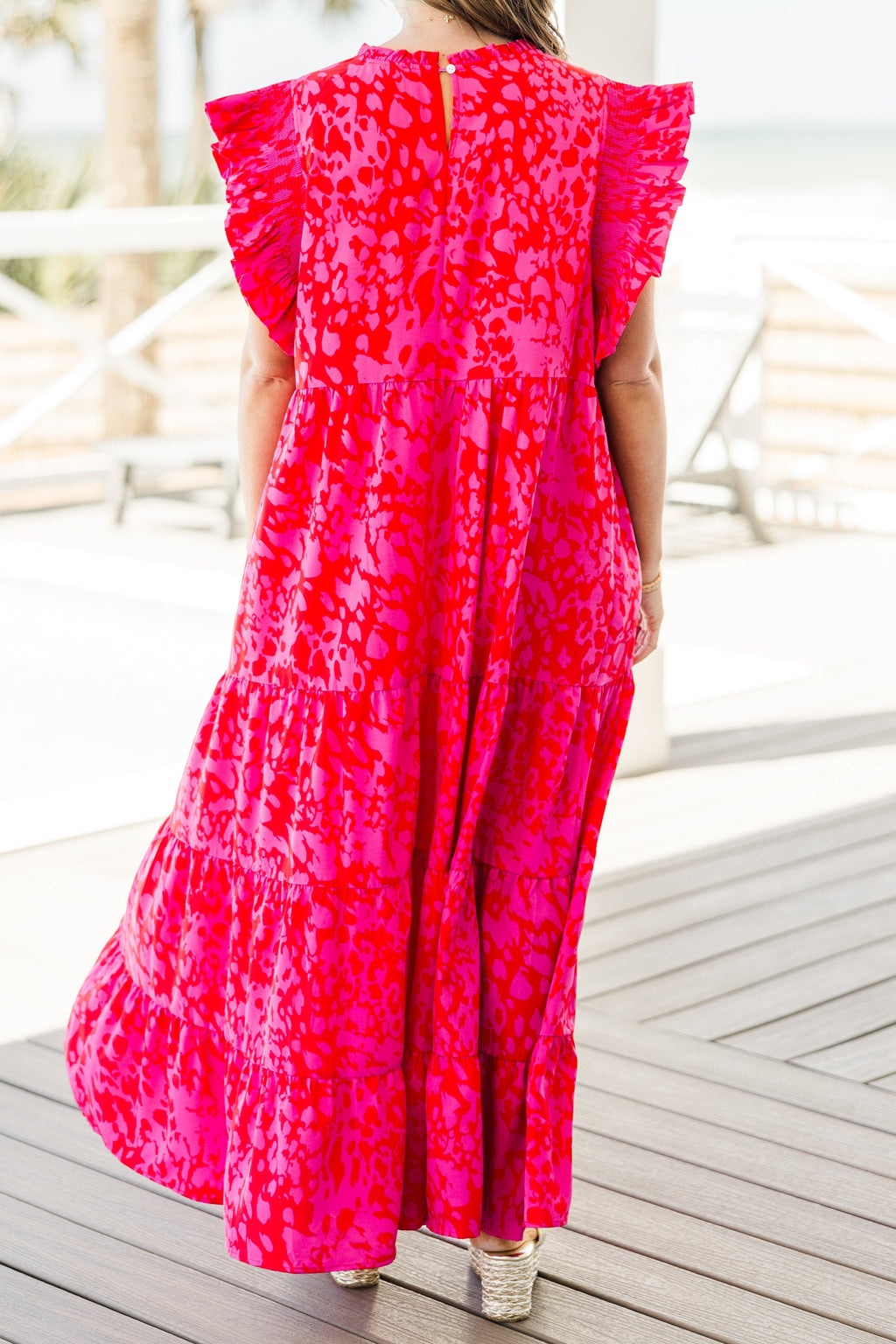 Mossy Meadows Maxi Dress, Fuchsia