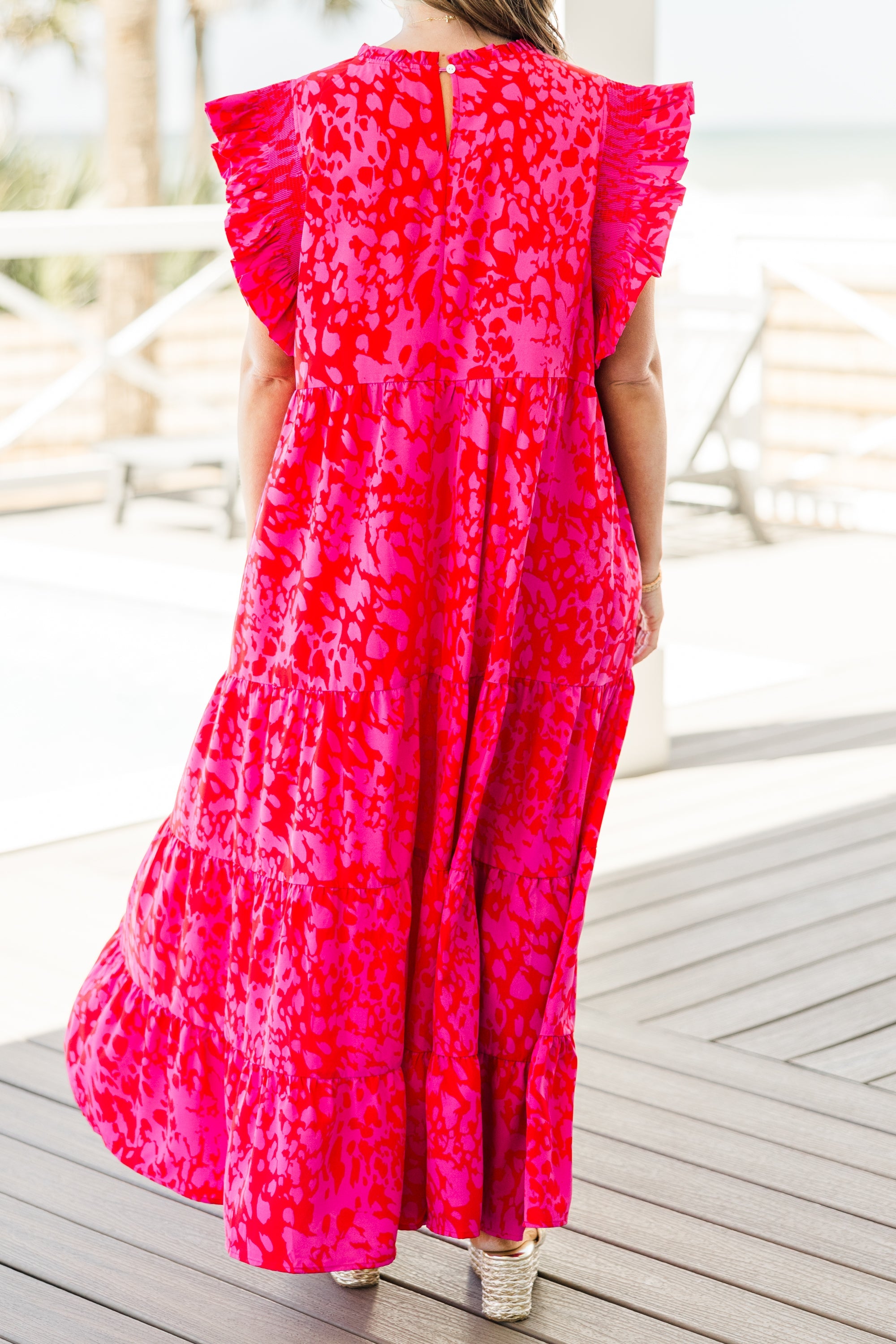 Mossy Meadows Maxi Dress, Fuchsia