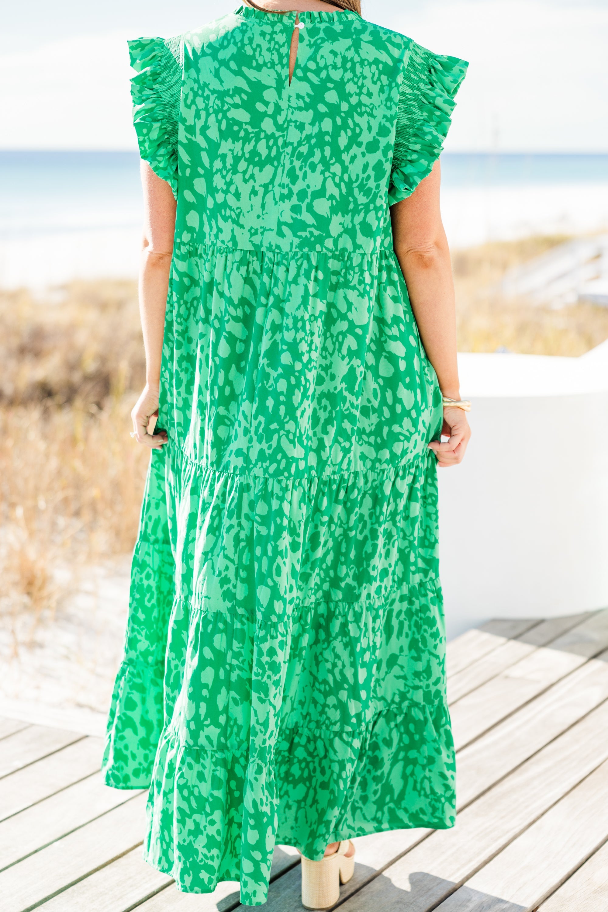 Mossy Meadows Maxi Dress, Green