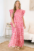 Mossy Meadows Maxi Dress, Hot Pink