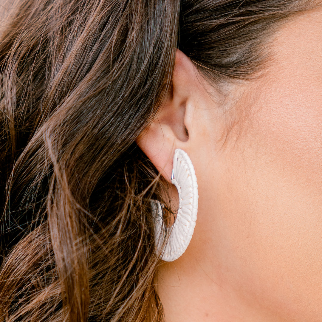Move With Passion Earrings, Ivory