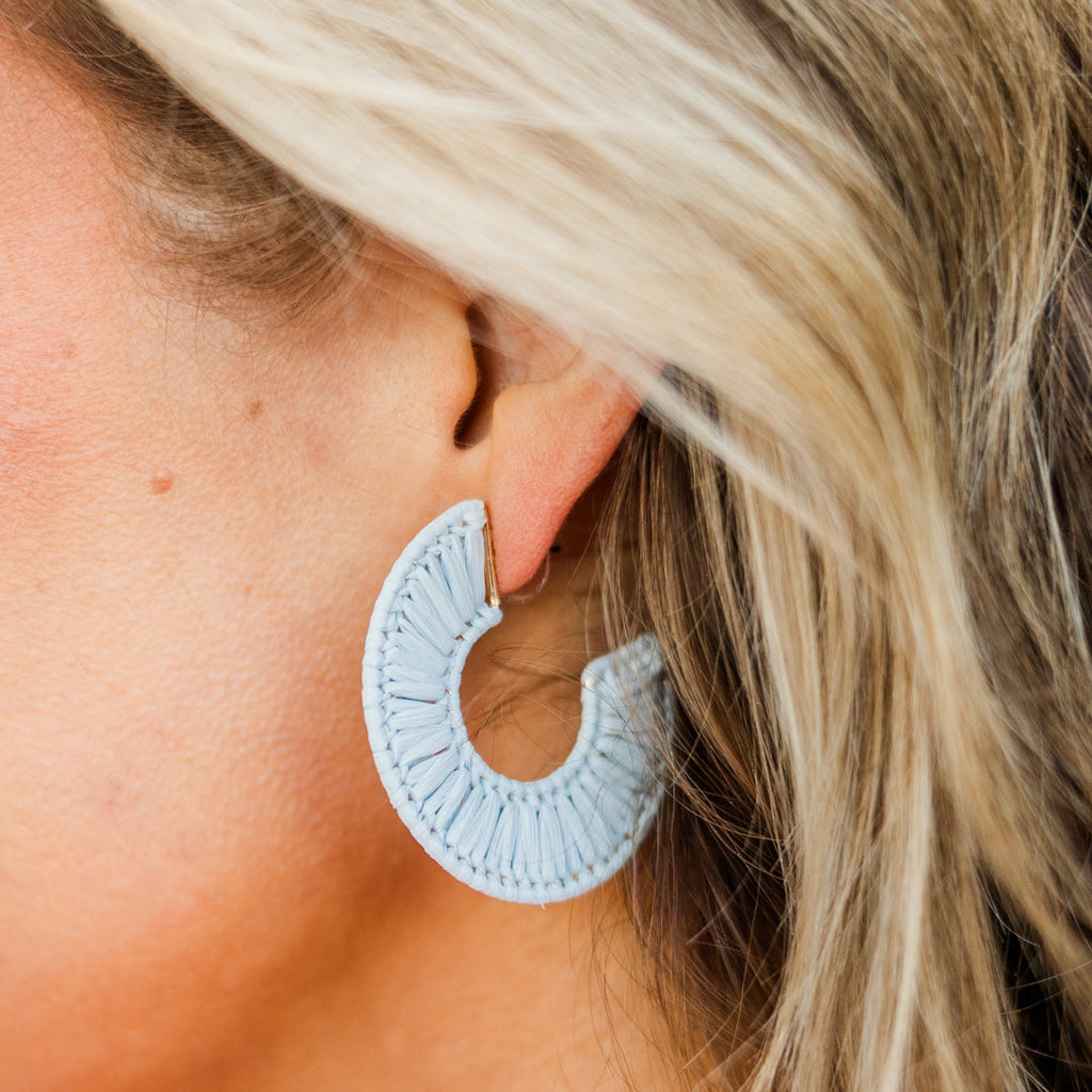 Move With Passion Earrings, Aqua