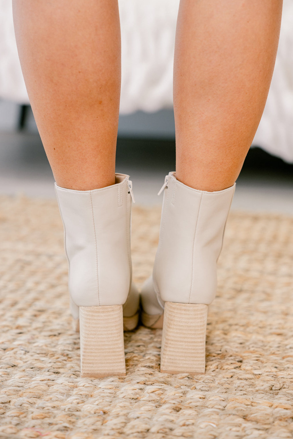 Moving Pieces Booties, White