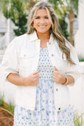 My Candy Rain Denim Jacket, White Denim
