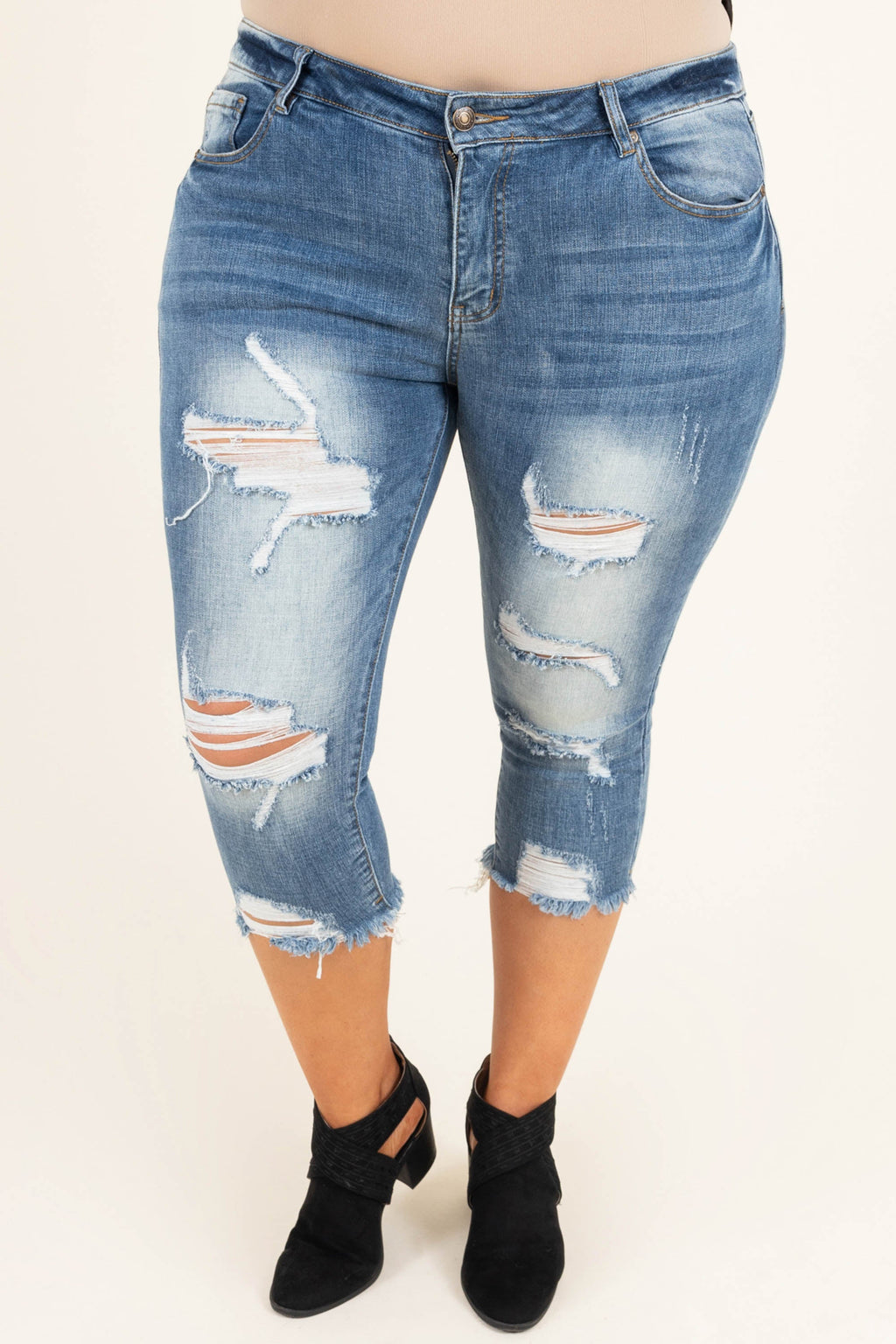 My Go To Capris, Medium Wash