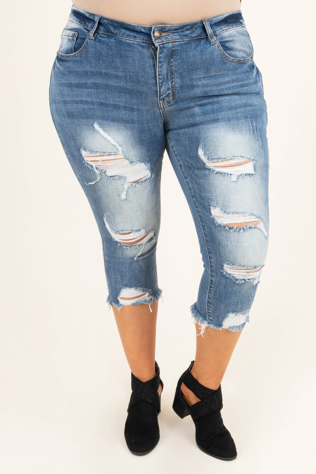 My Go To Capris, Medium Wash