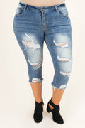 My Go To Capris, Medium Wash