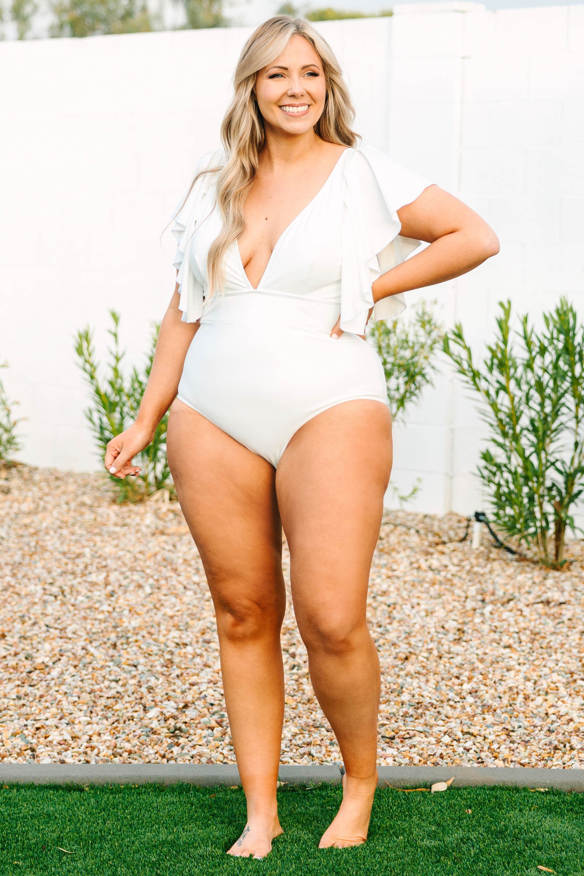 My Heart Is In Hawaii Swimsuit, White