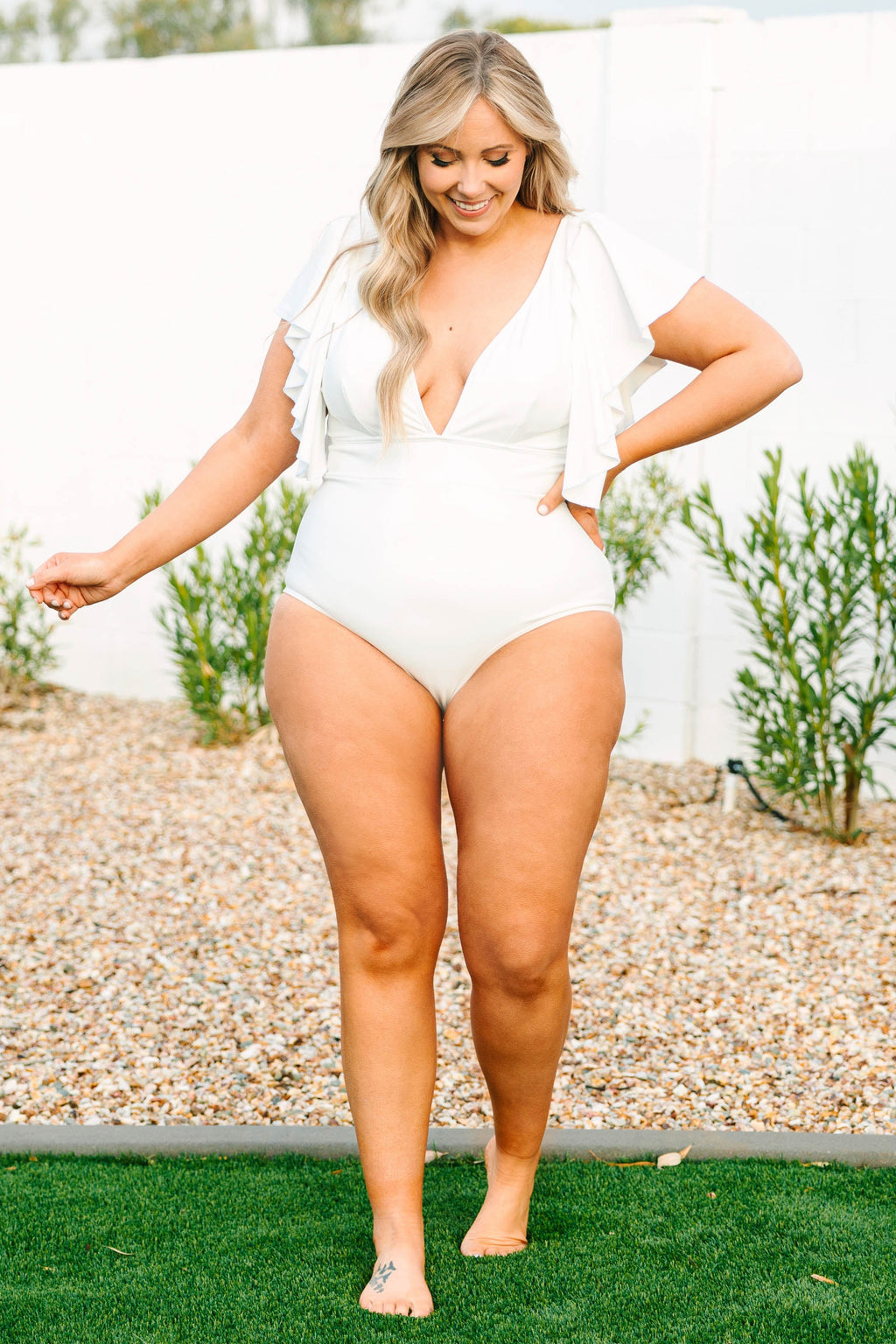 My Heart Is In Hawaii Swimsuit, White