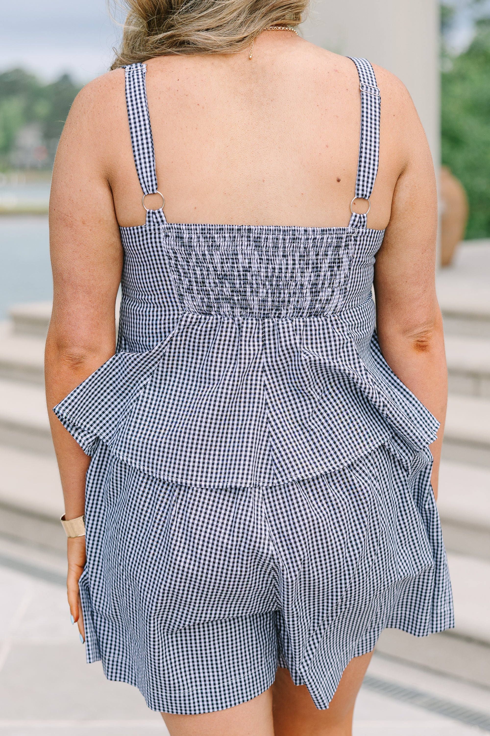 My Kind Of Day Tank, Black Gingham