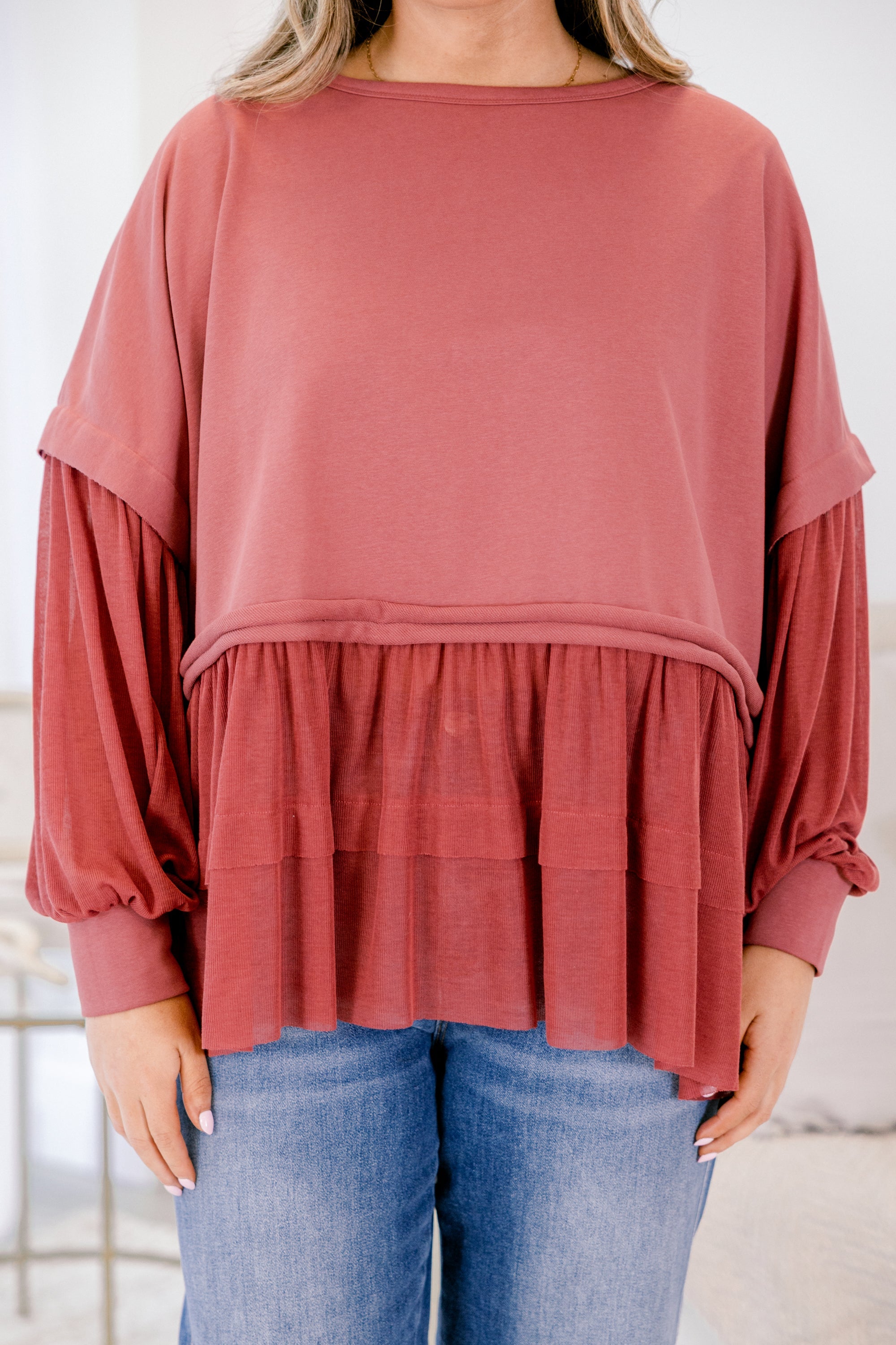 My Kind of Fun Top, Burgundy