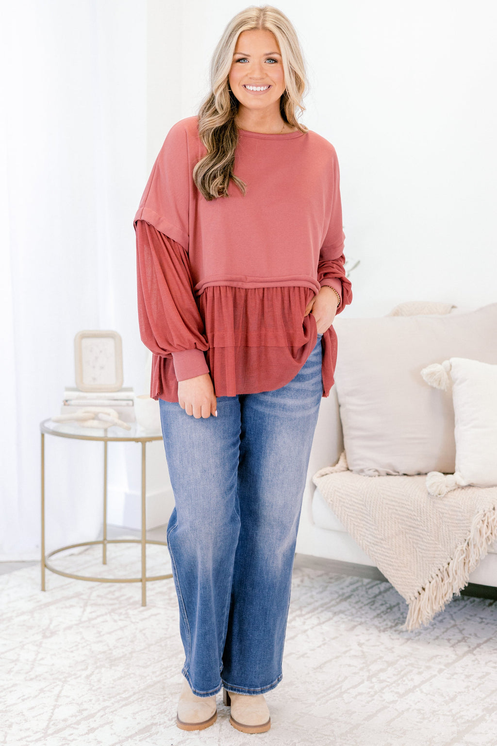 My Kind of Fun Top, Burgundy