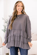 My Kind Of Fun Top, Dark Gray
