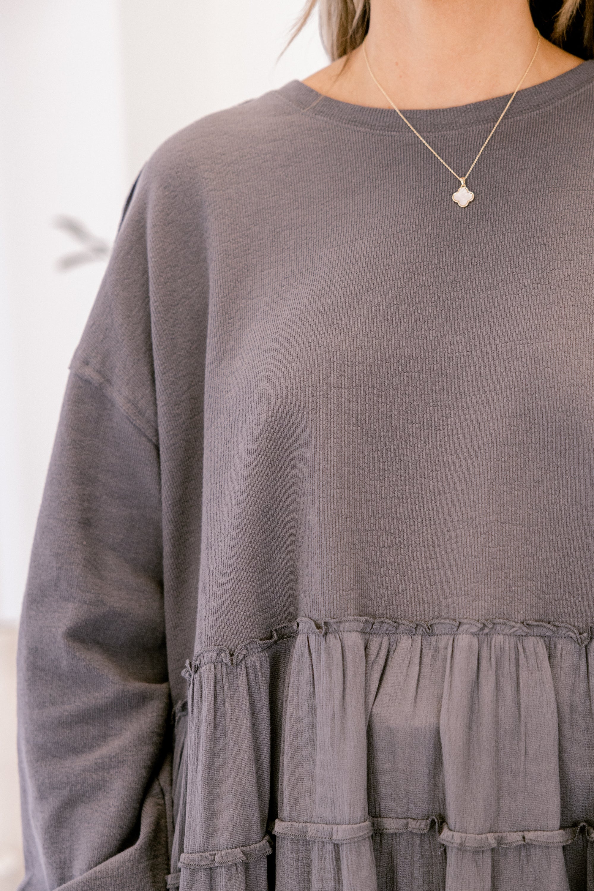 My Kind Of Fun Top, Dark Gray