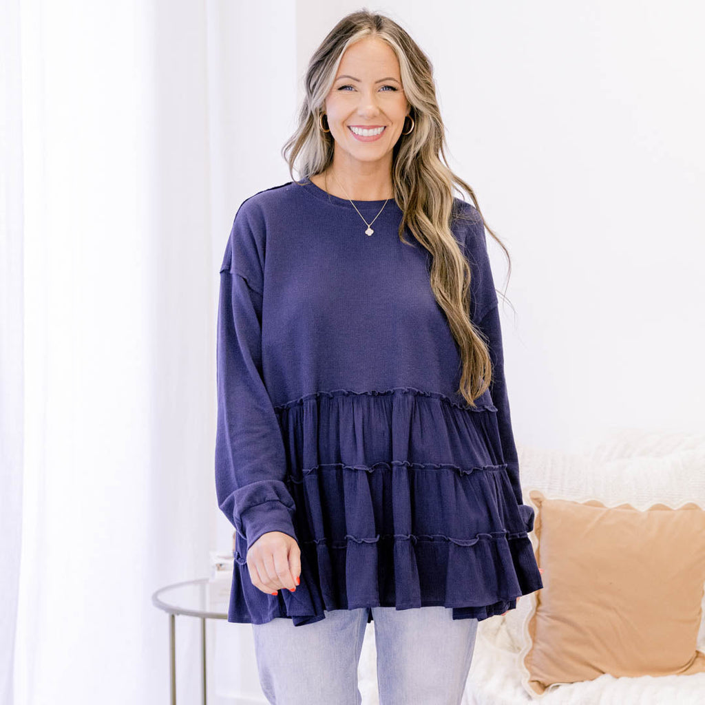 My Kind Of Fun Top, Navy