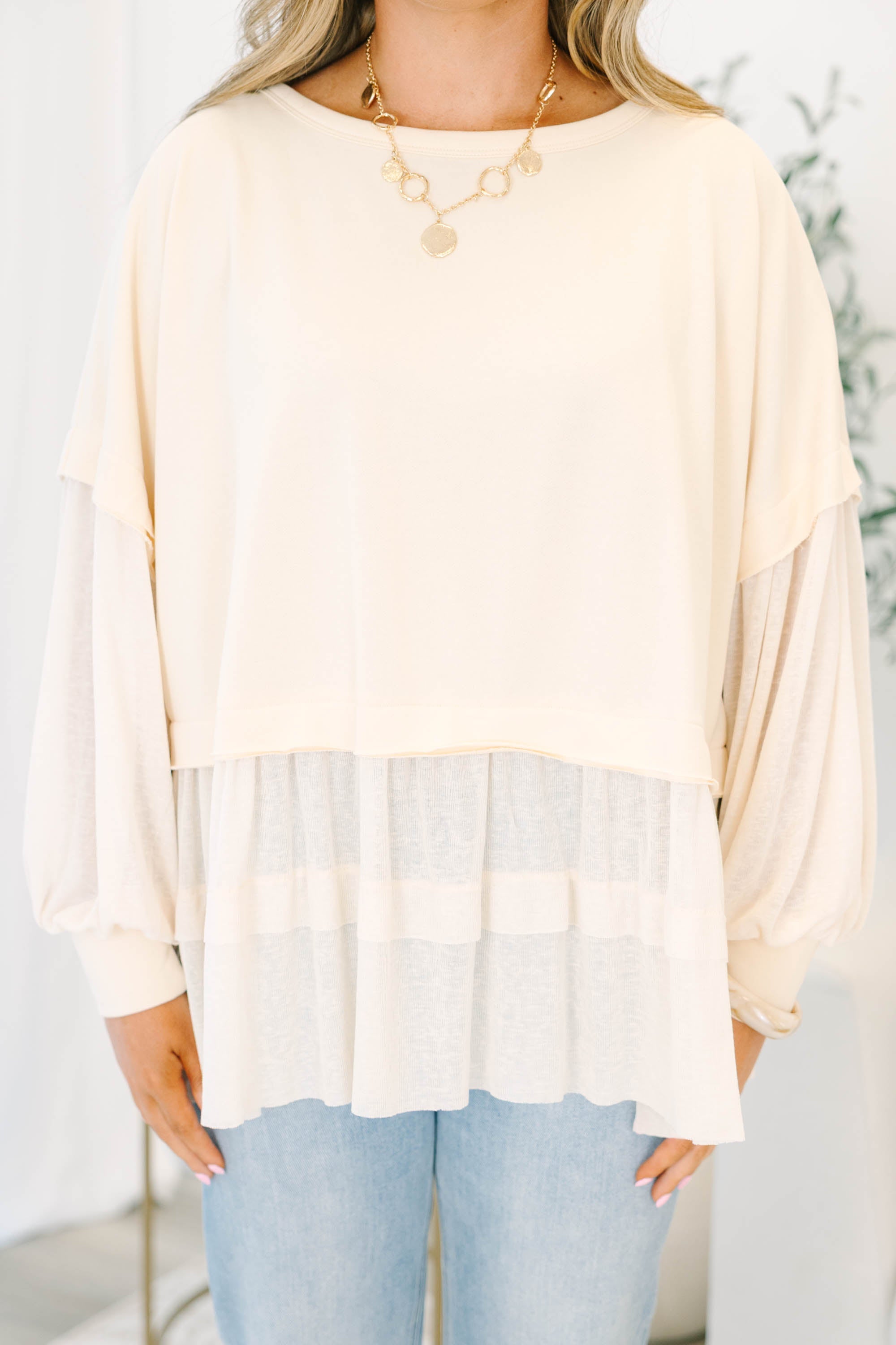 My Kind of Fun Top, Oatmeal