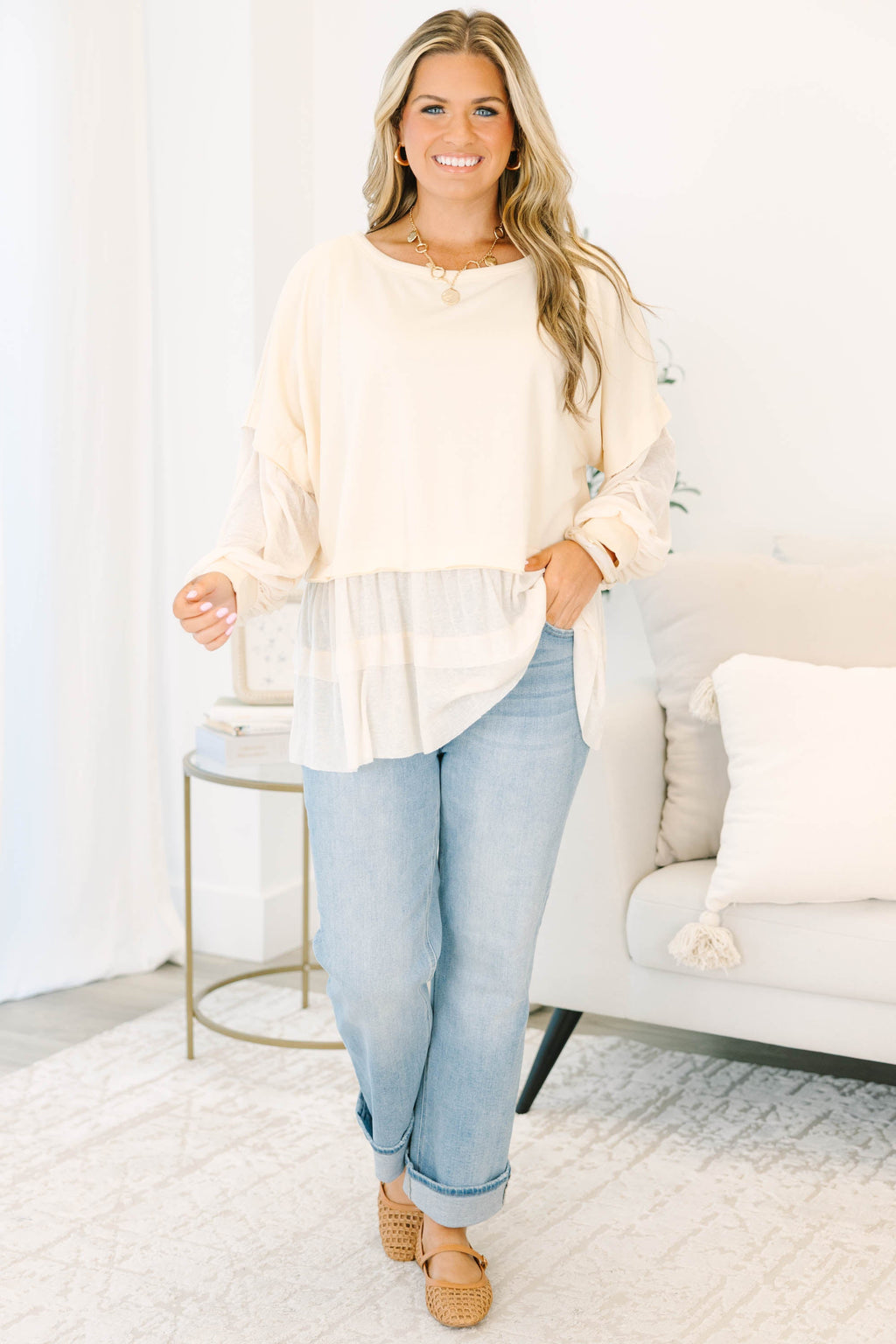 My Kind of Fun Top, Oatmeal