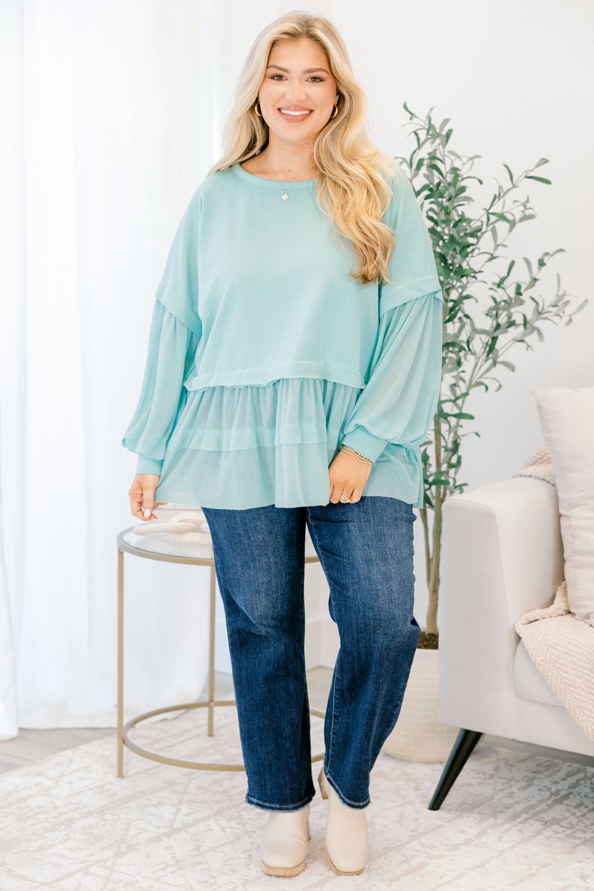 My Kind of Fun Top, Seafoam