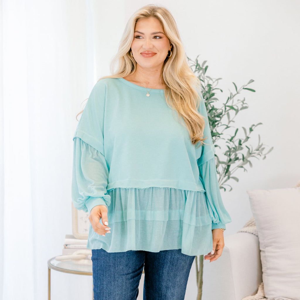 My Kind of Fun Top, Seafoam