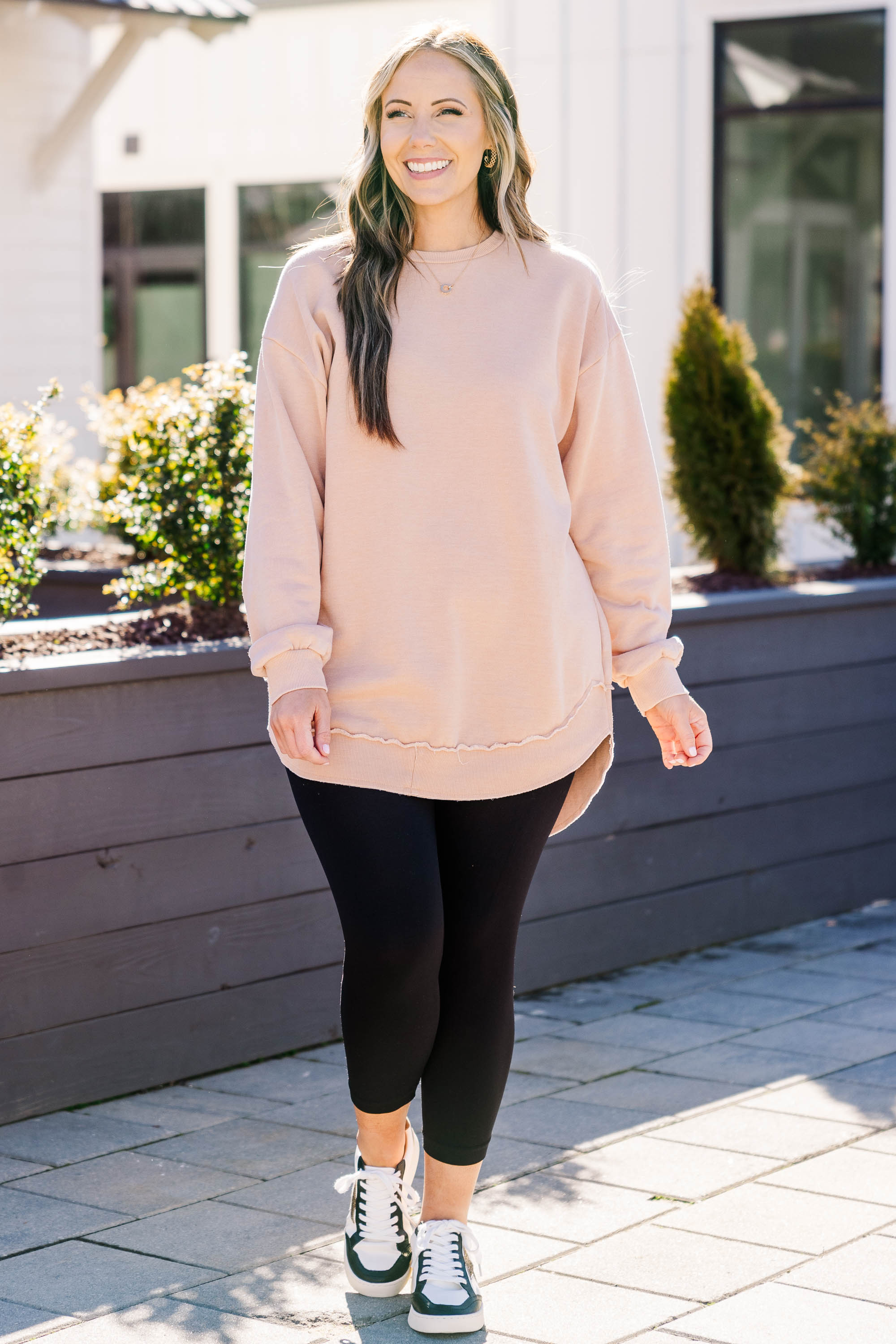 My Life In Pink Tunic, Toasted Almond