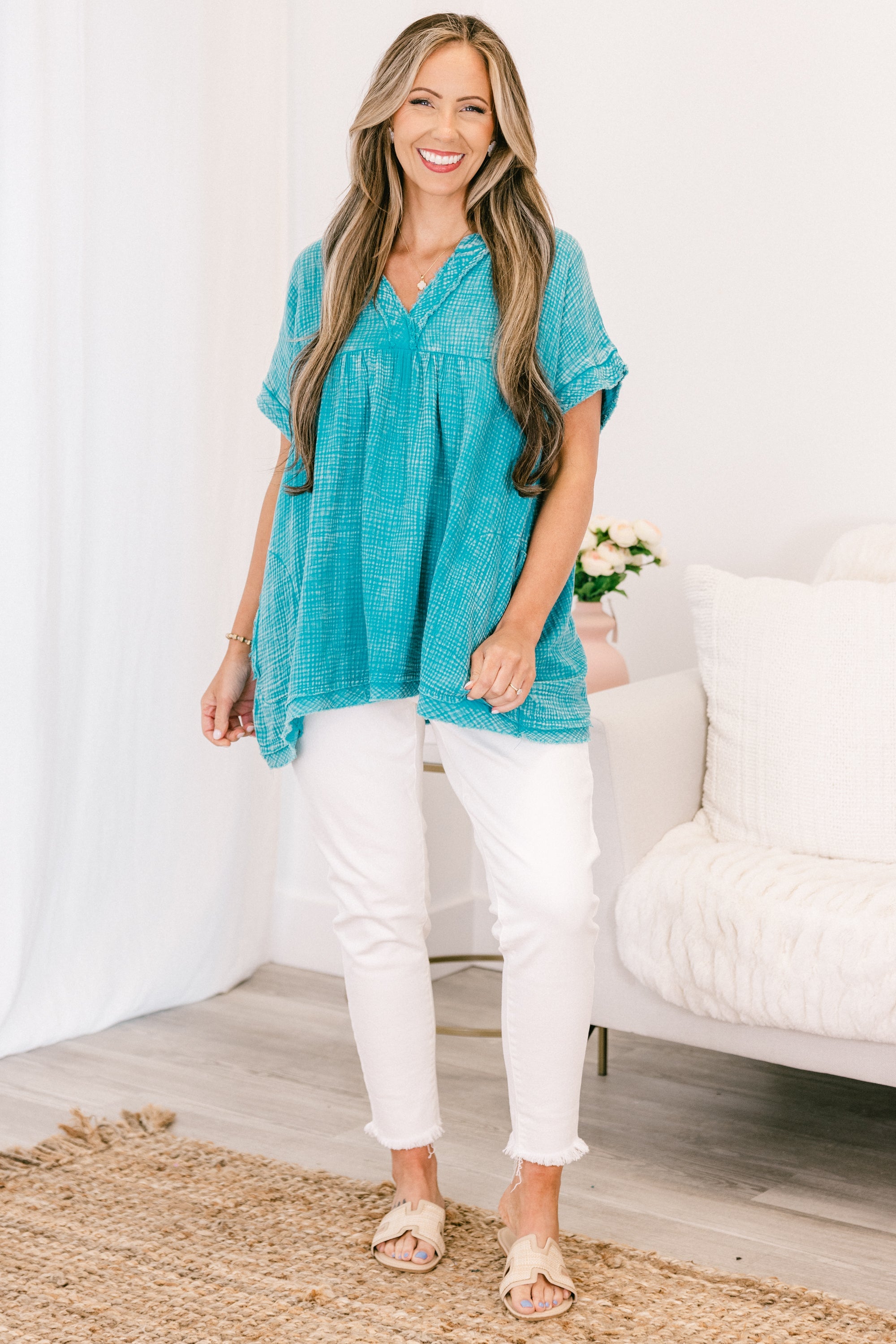 My Love For Dance Top, Light Teal