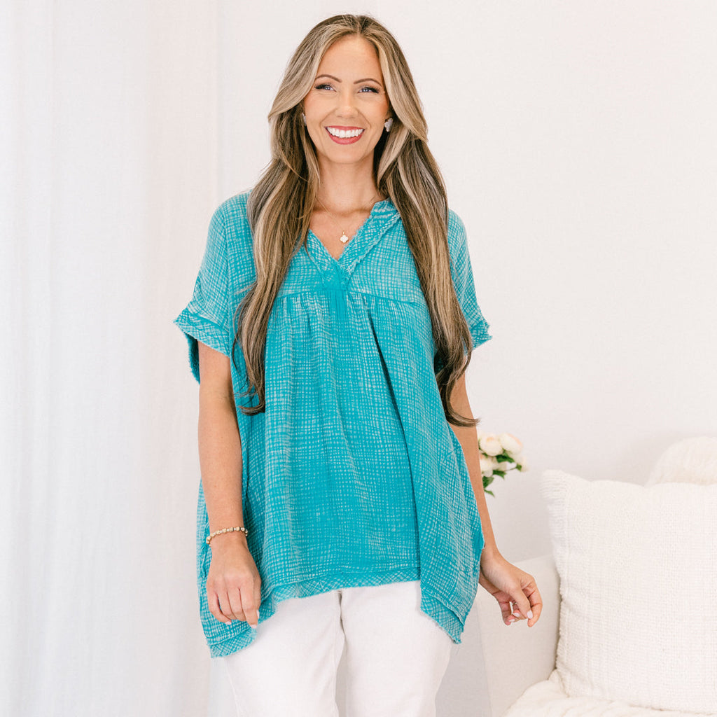 My Love For Dance Top, Light Teal