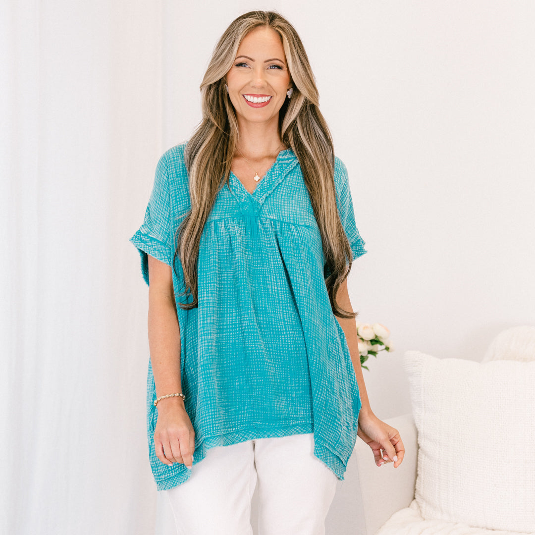 My Love For Dance Top, Light Teal