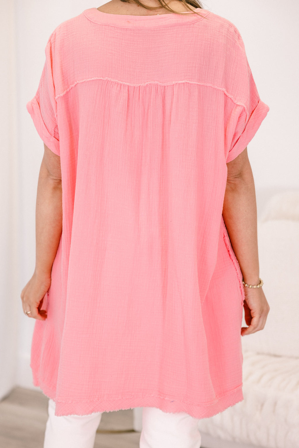 My Love Has Grown Tunic, Dark Pink