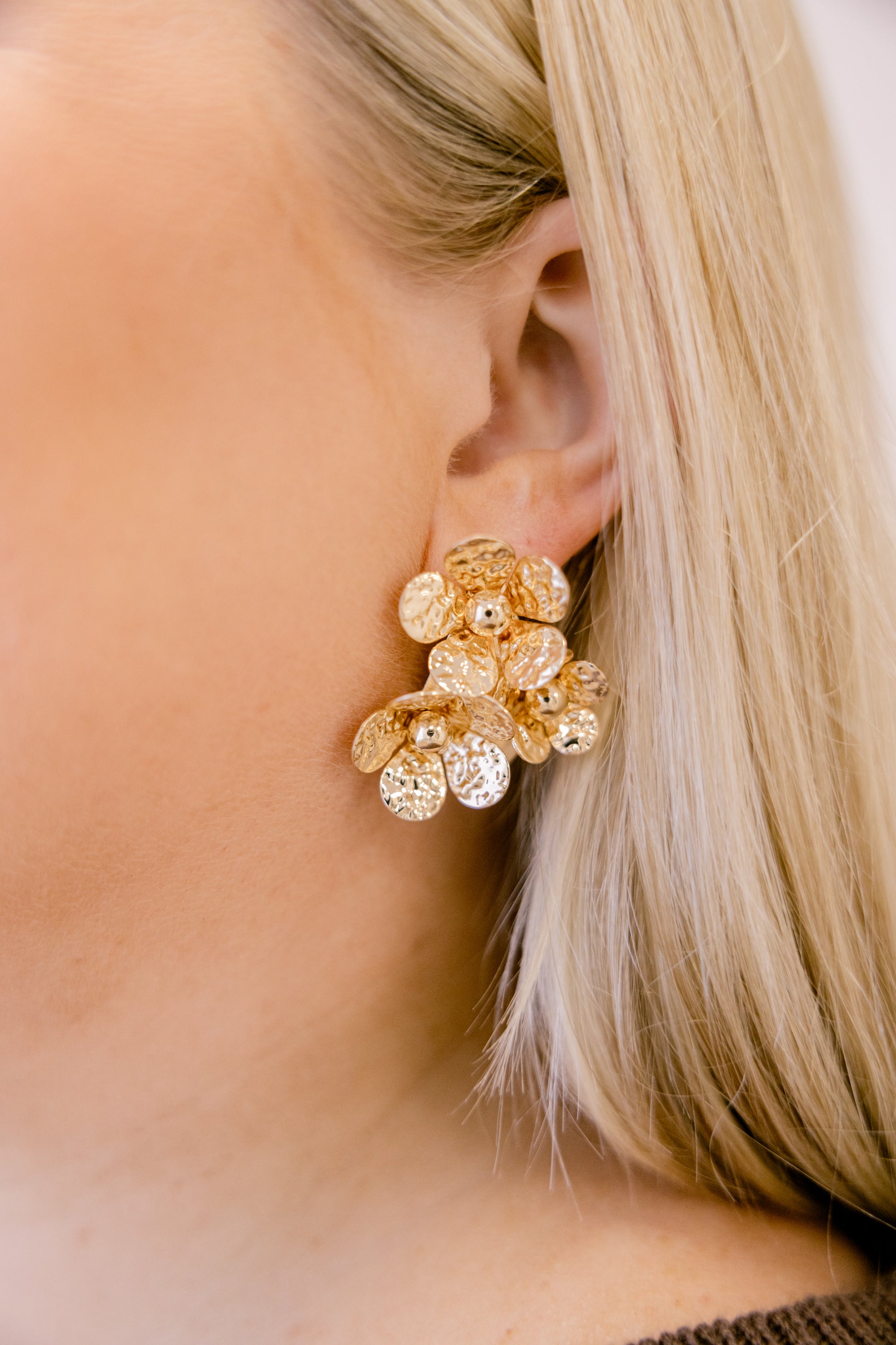 My Love In Bloom Earrings, Gold