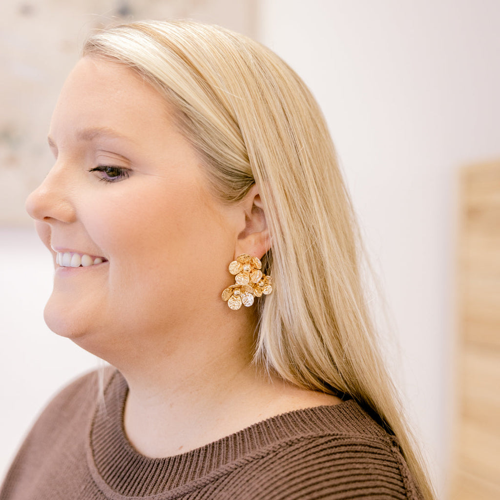 My Love In Bloom Earrings, Gold