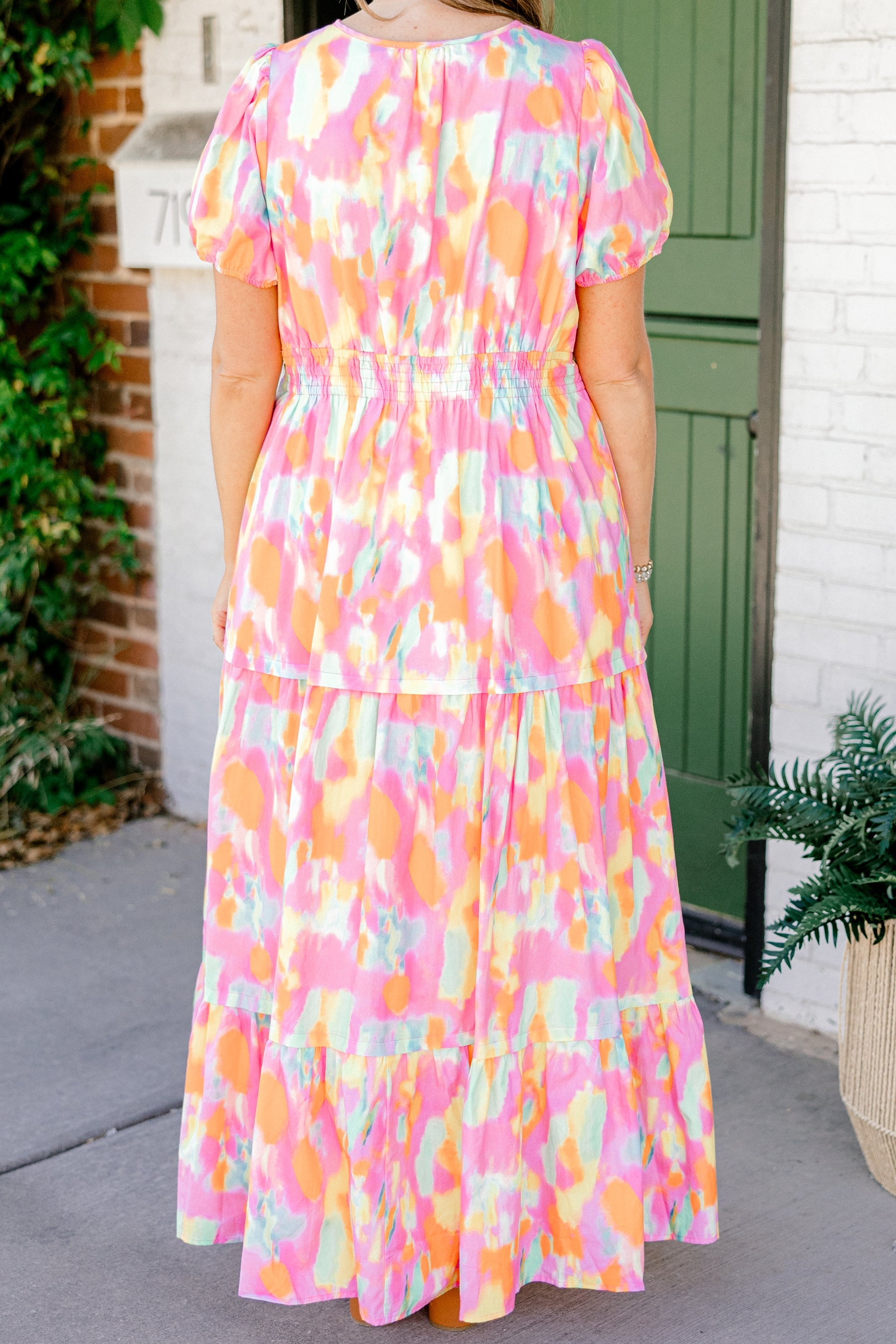 My Love Language Dress, Orange Watercolor