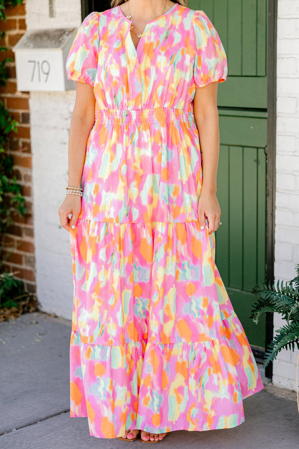 My Love Language Dress, Orange Watercolor