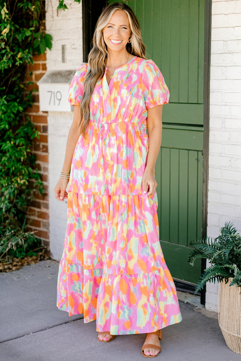 My Love Language Dress, Orange Watercolor